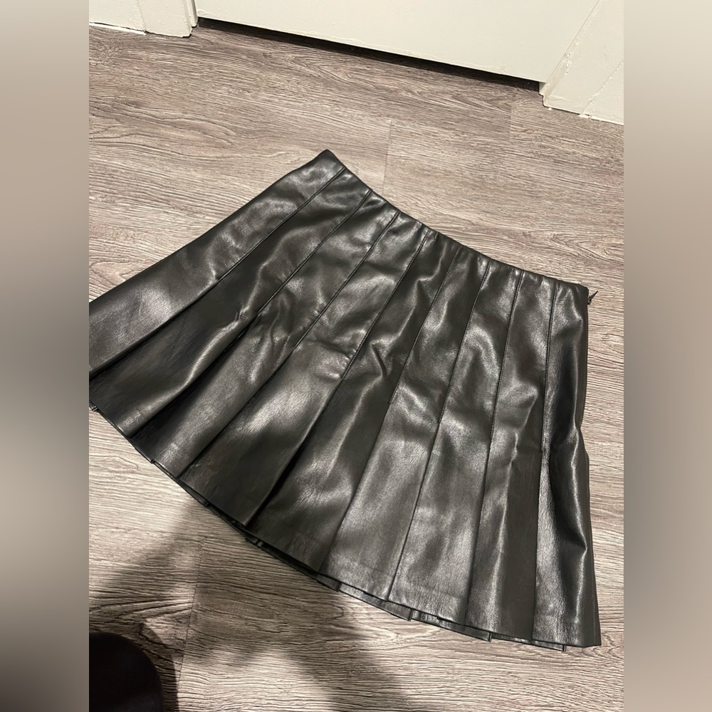 Alice + Olivia Pleated Carter Mini Skirt